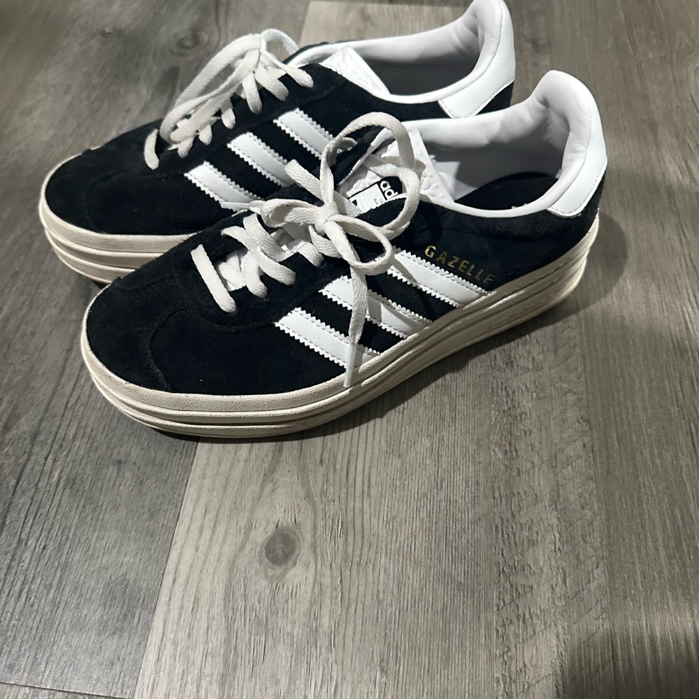 Adidas Gazelle Black and White Shoes